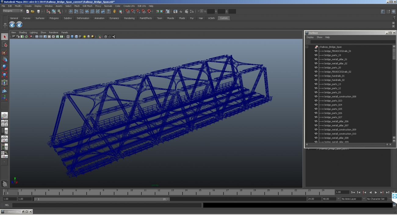 Railway Bridge Span 3D model