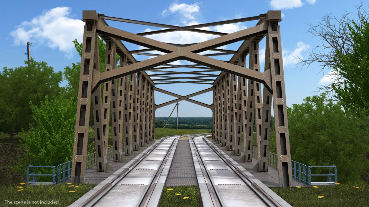 Railway Bridge Span 3D model