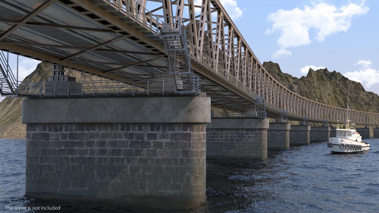 Railway Bridge Span 3D model