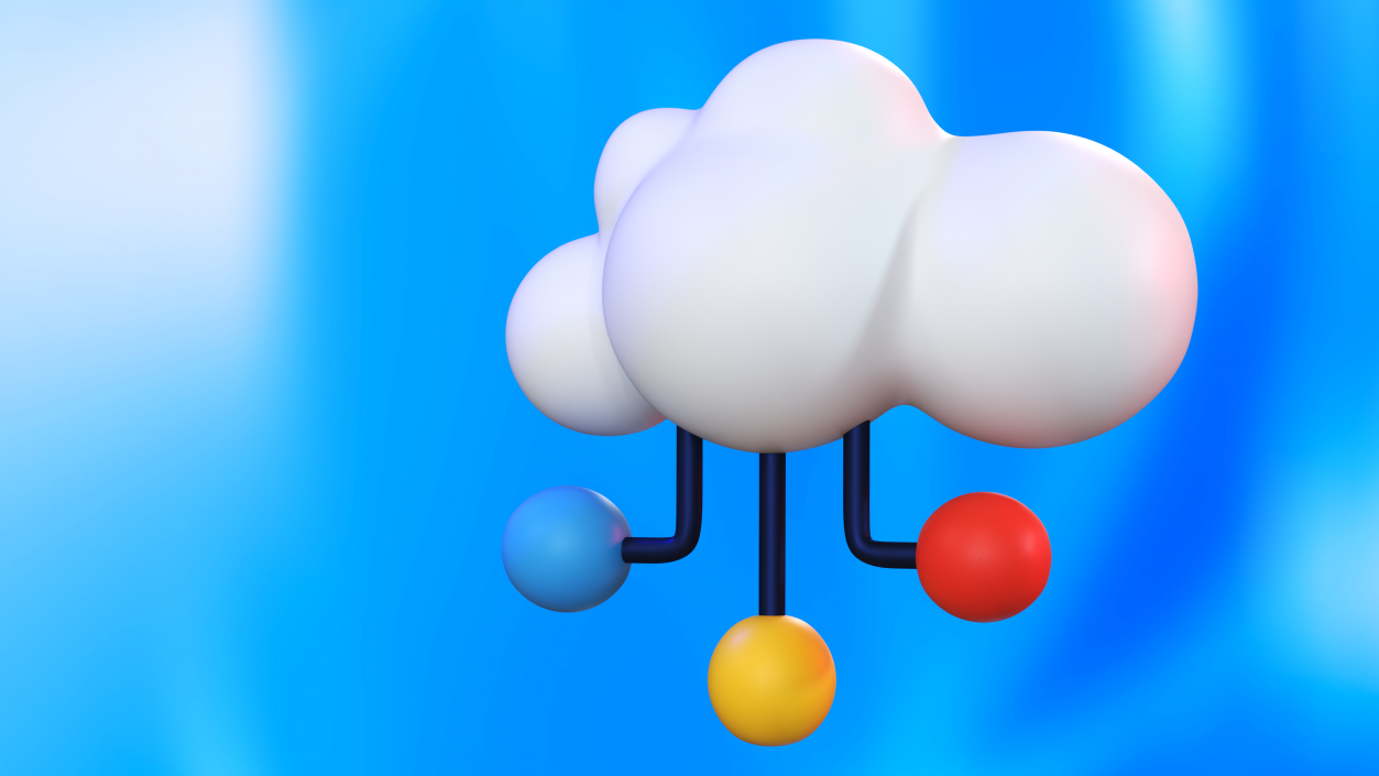 Cloud Database Concept Icon 3D