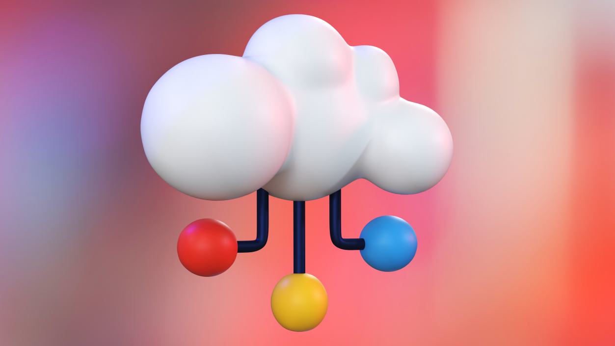 Cloud Database Concept Icon 3D