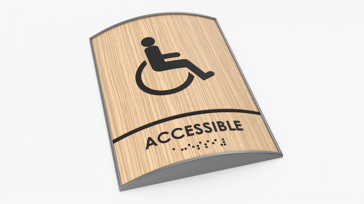 Accessible Restroom Braille Sign 3D