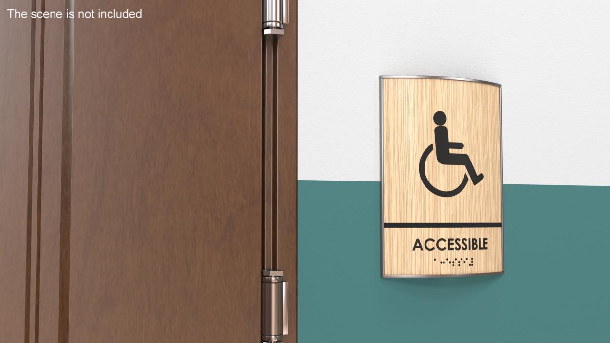 Accessible Restroom Braille Sign 3D