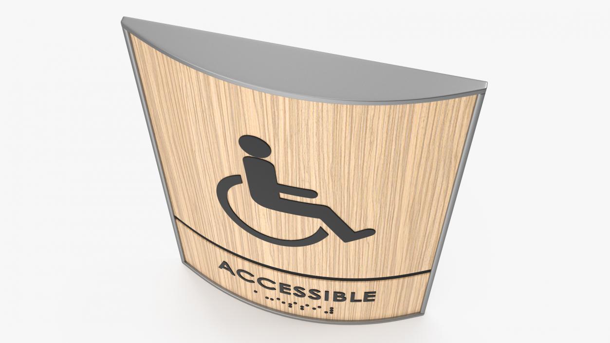 Accessible Restroom Braille Sign 3D