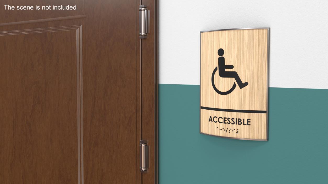 Accessible Restroom Braille Sign 3D