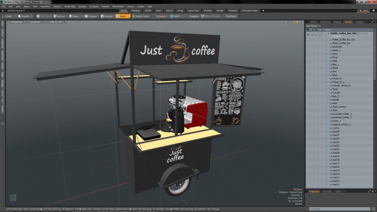 Mobile Coffee Bar 3D