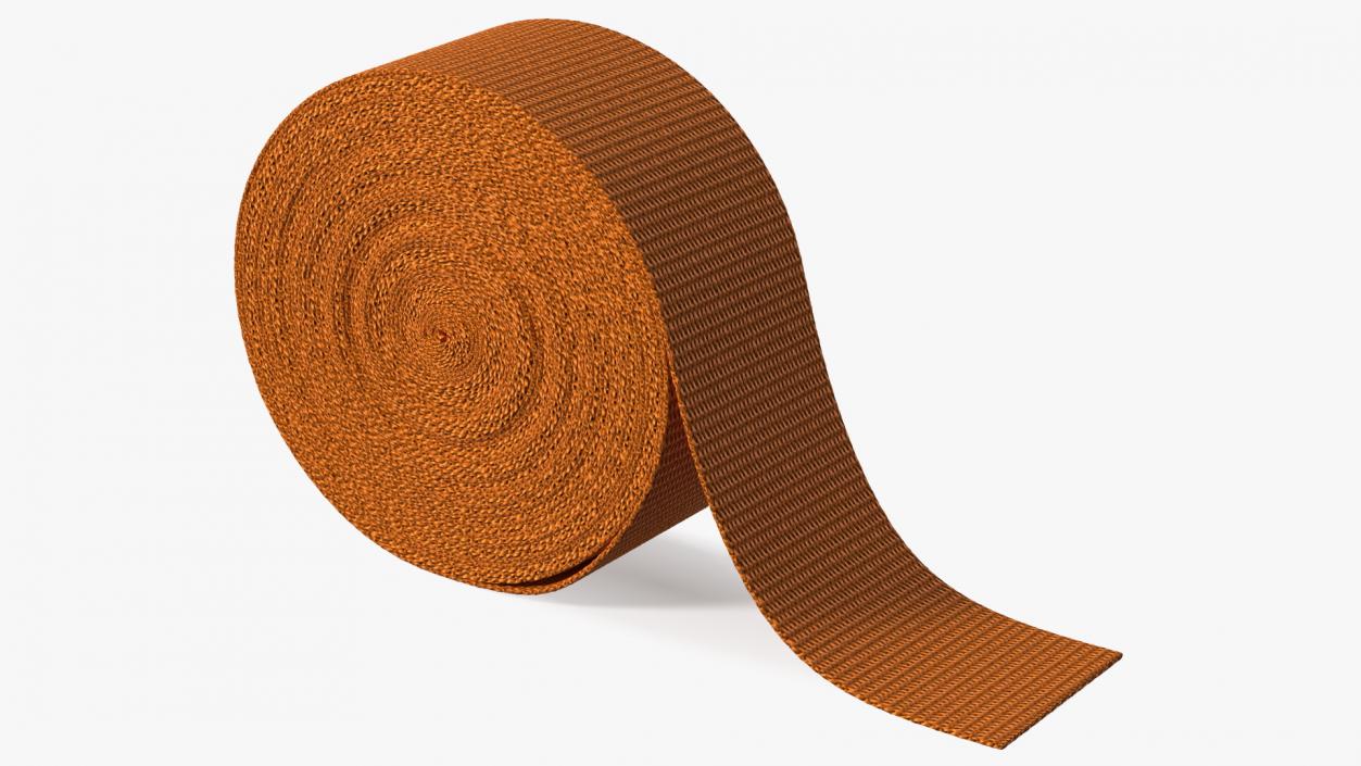 3D model Webbing Belt Strap Roll Orange