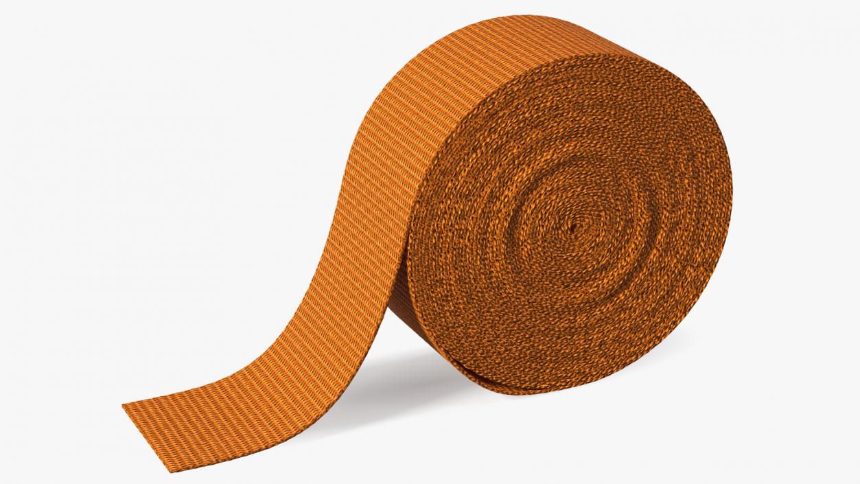 3D model Webbing Belt Strap Roll Orange