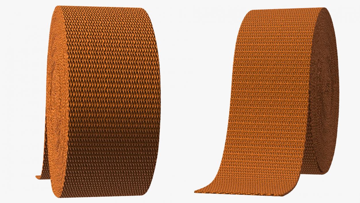 3D model Webbing Belt Strap Roll Orange