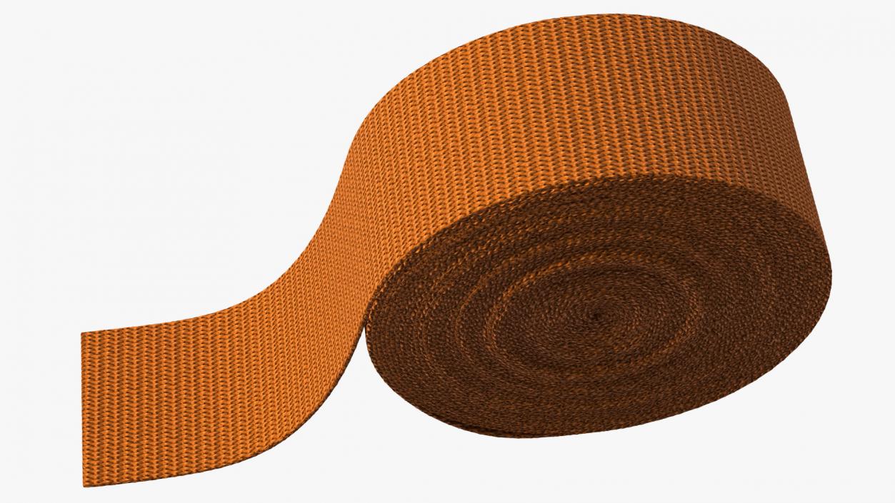 3D model Webbing Belt Strap Roll Orange