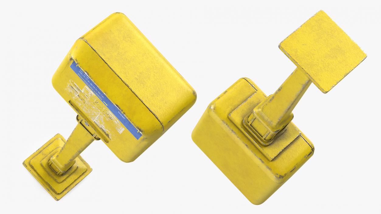 3D French Yellow Mailbox Posts Collection model