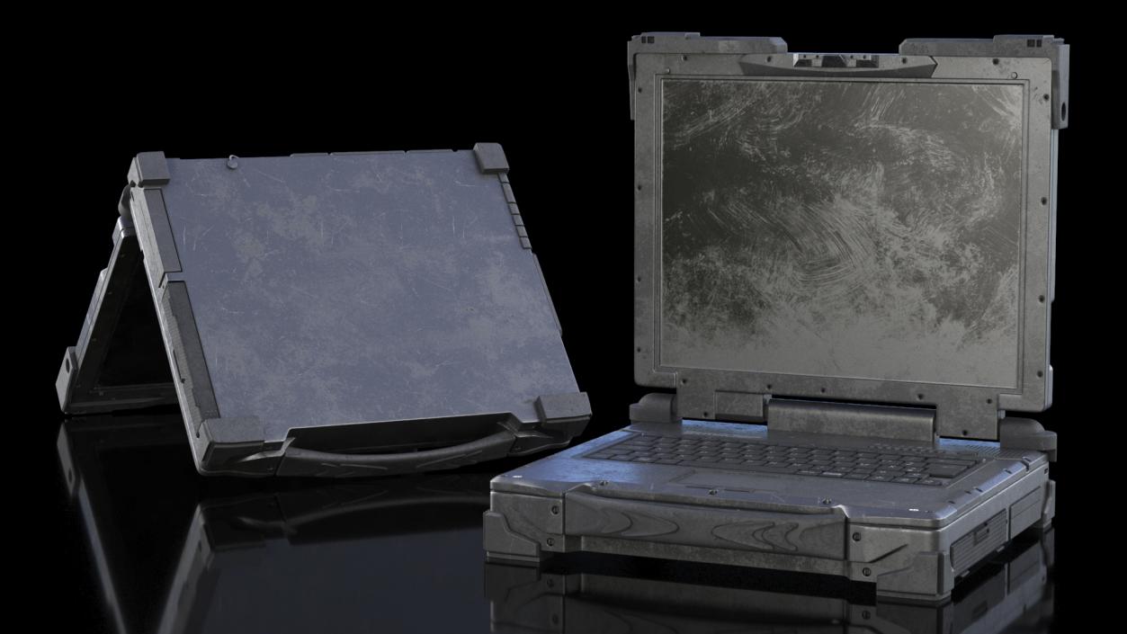 3D model Army Laptop Old