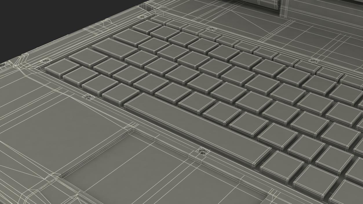 3D model Army Laptop Old