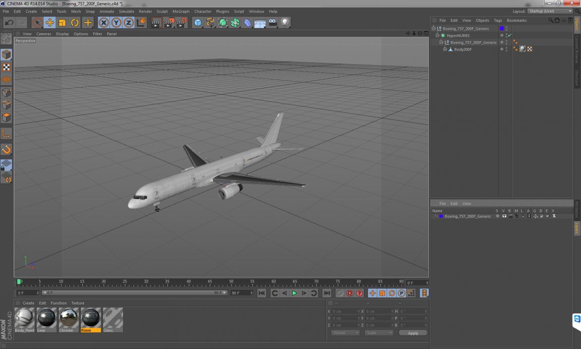 3D Boeing 757-200F Generic model