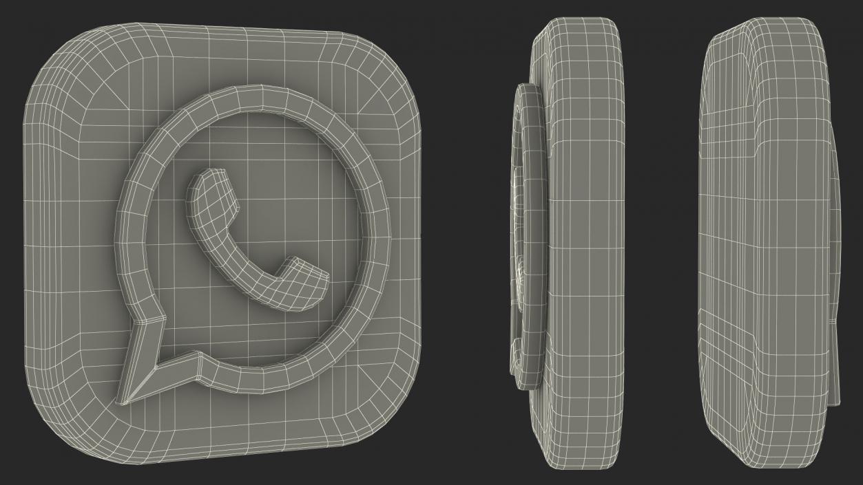 3D Whatsapp Icon model