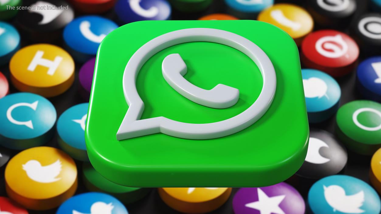 3D Whatsapp Icon model