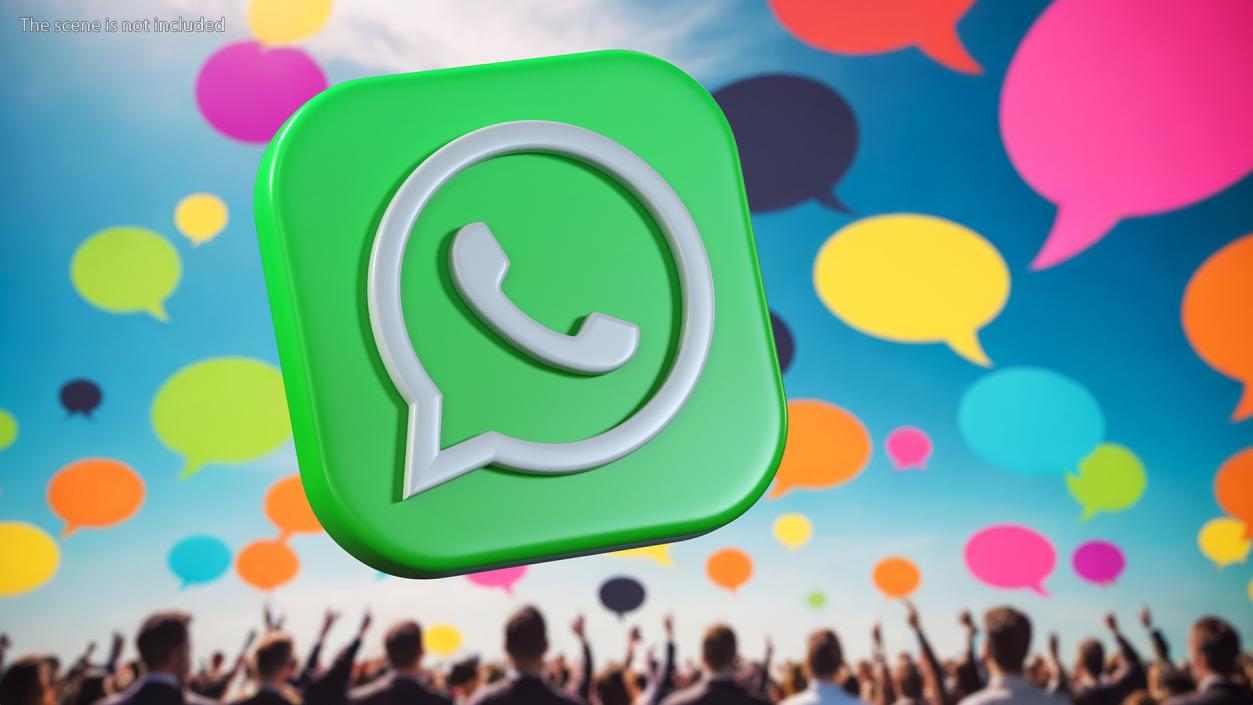 3D Whatsapp Icon model