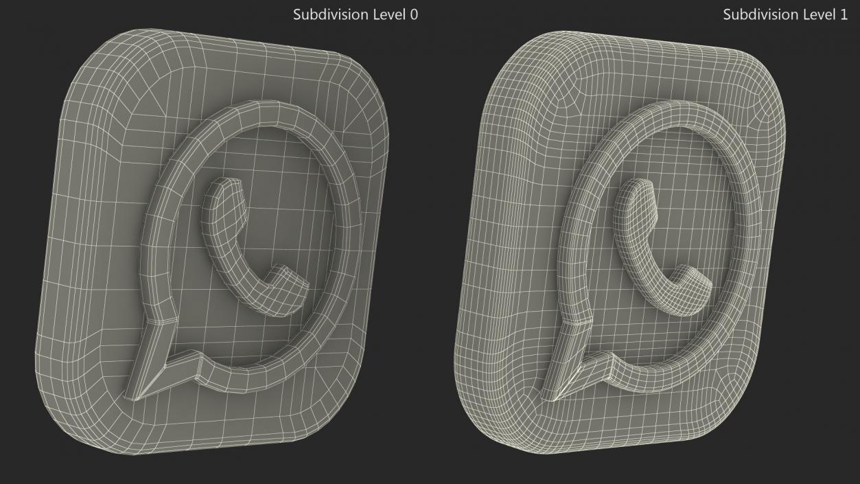 3D Whatsapp Icon model