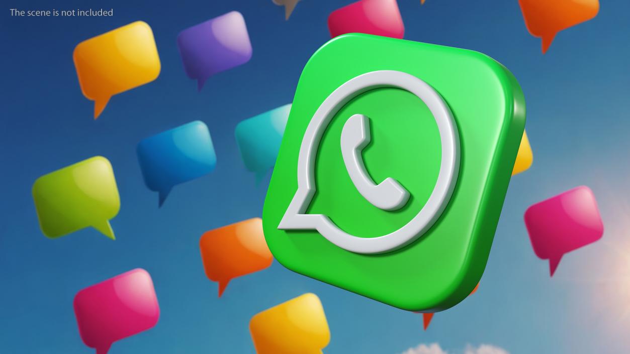 3D Whatsapp Icon model