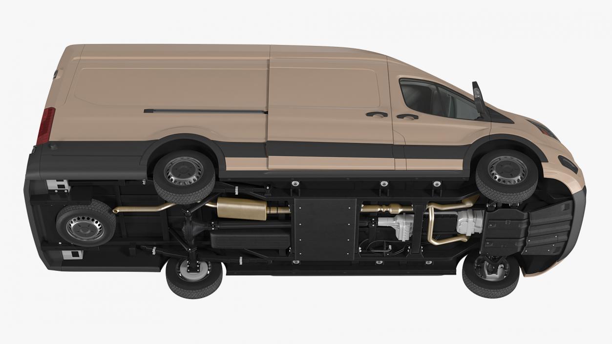 Cargo Van Generic Rigged 3D model