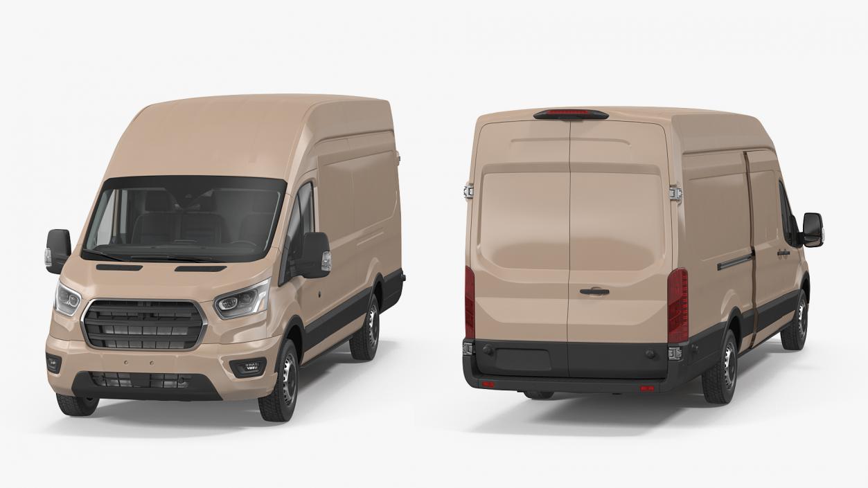 Cargo Van Generic Rigged 3D model