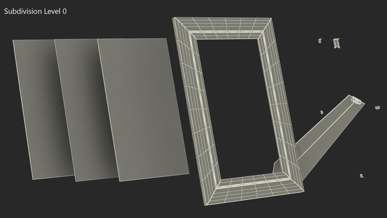 Plastic Photo Frame 3D model