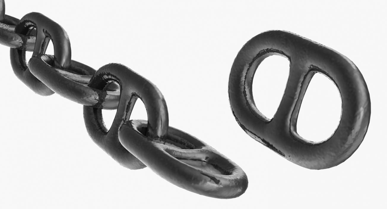 3D Piece of Anchor Ship Chain