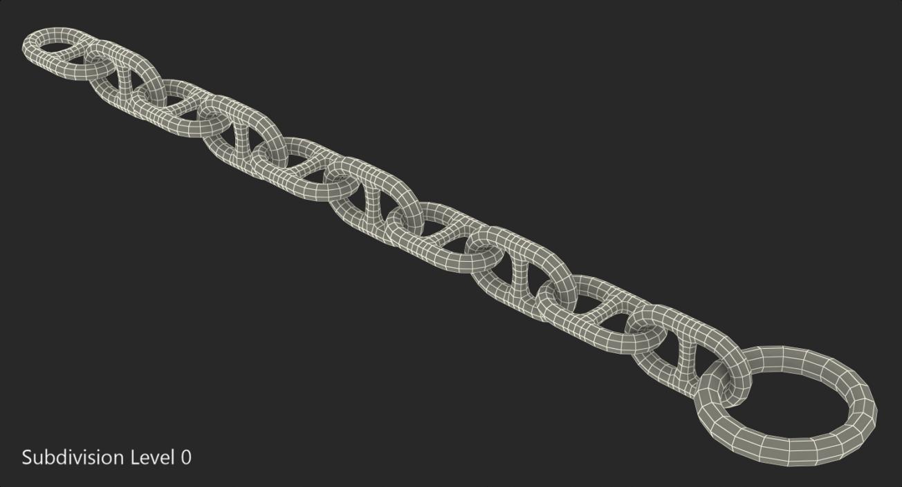 3D Piece of Anchor Ship Chain