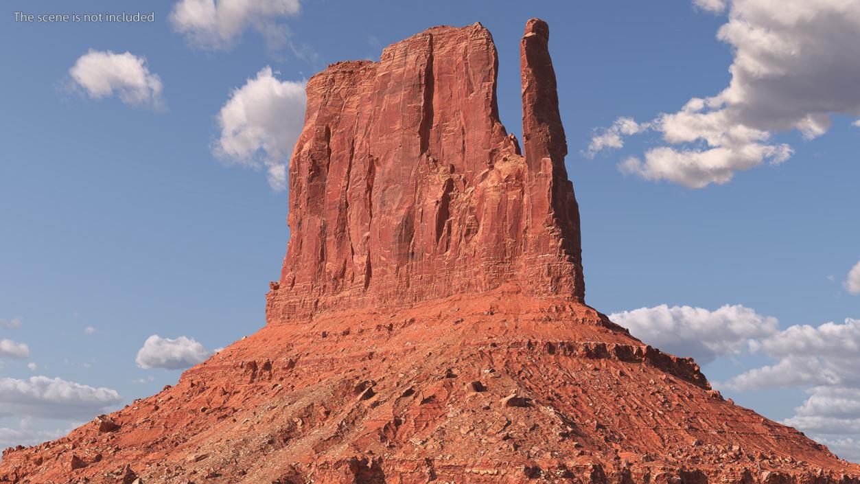 Monument Valley Mitten Buttes Rock Formation 3D model