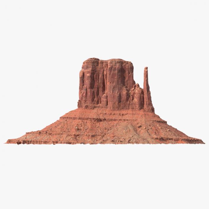 Monument Valley Mitten Buttes Rock Formation 3D model