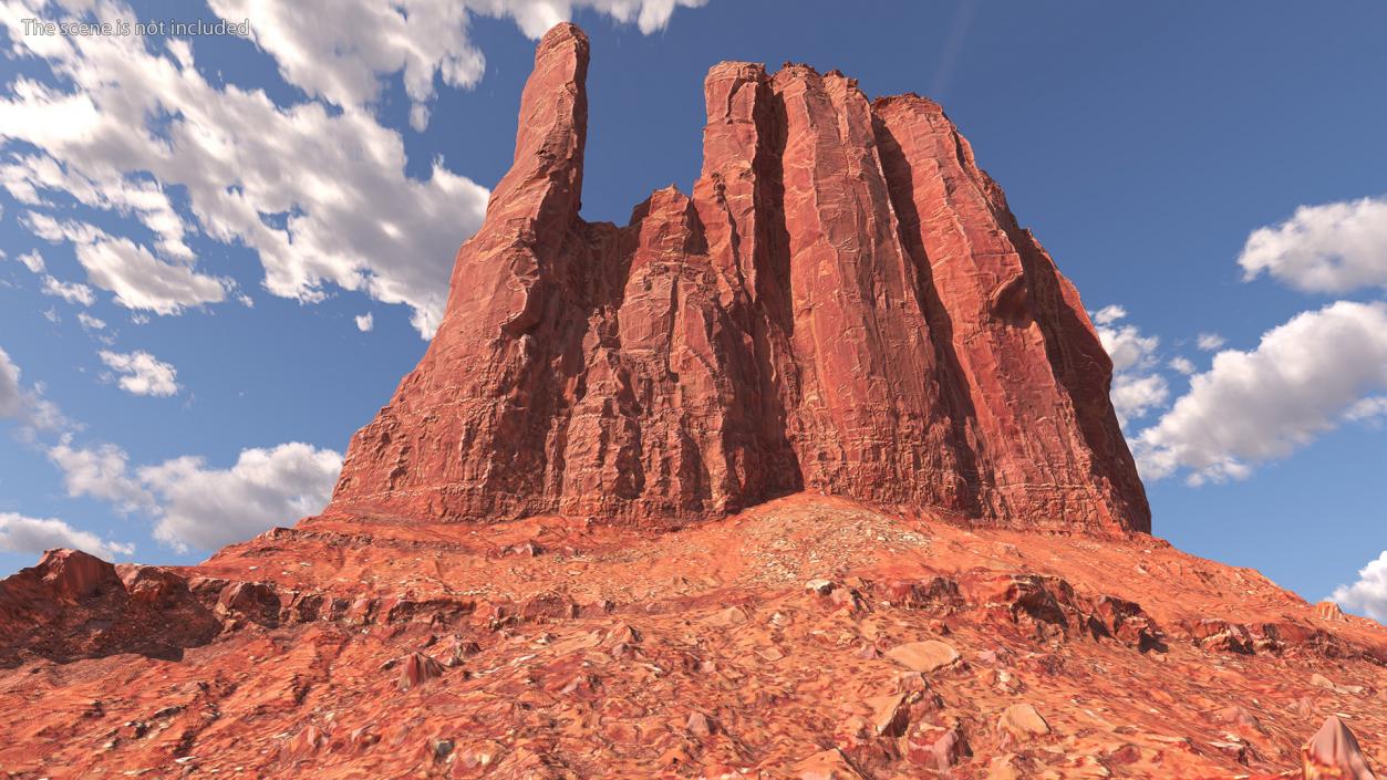 Monument Valley Mitten Buttes Rock Formation 3D model