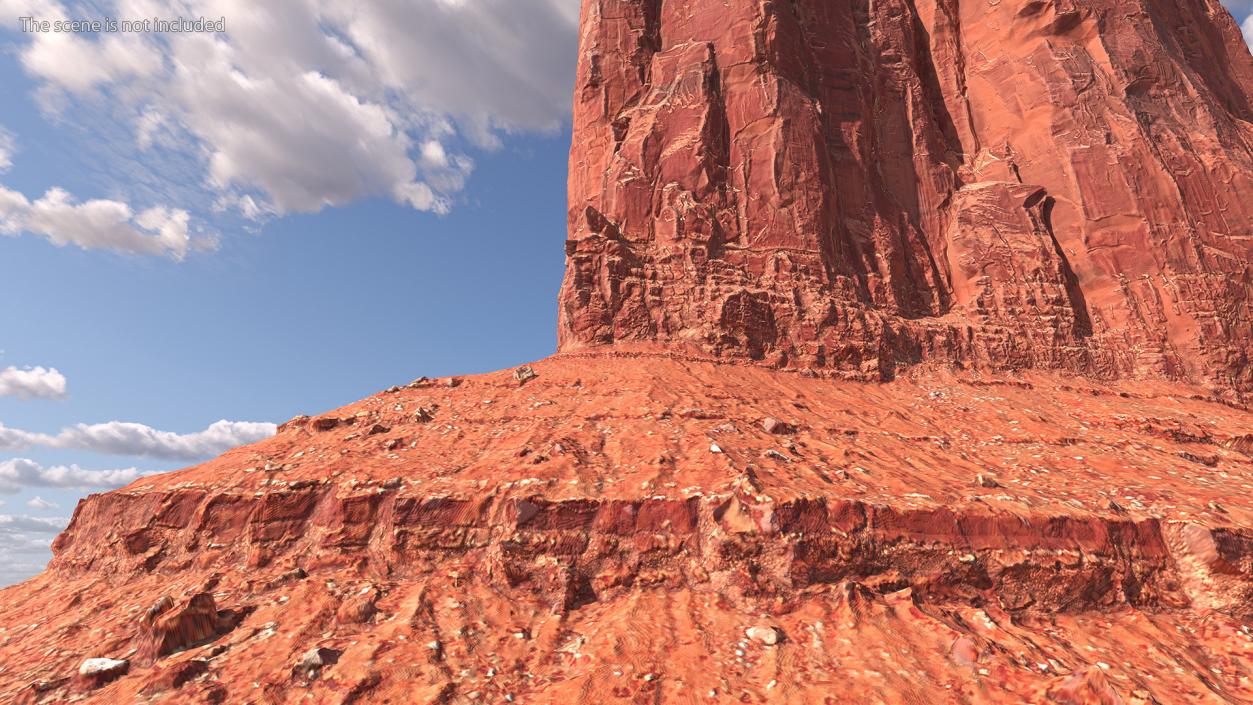 Monument Valley Mitten Buttes Rock Formation 3D model