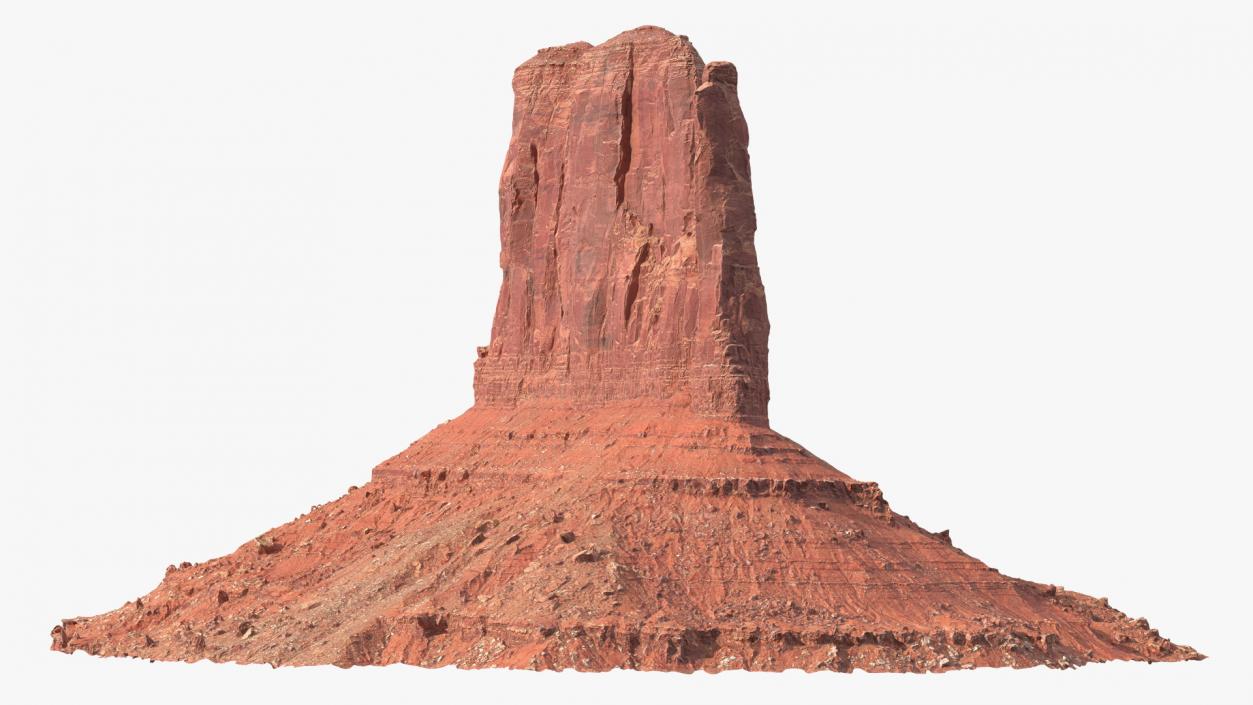 Monument Valley Mitten Buttes Rock Formation 3D model