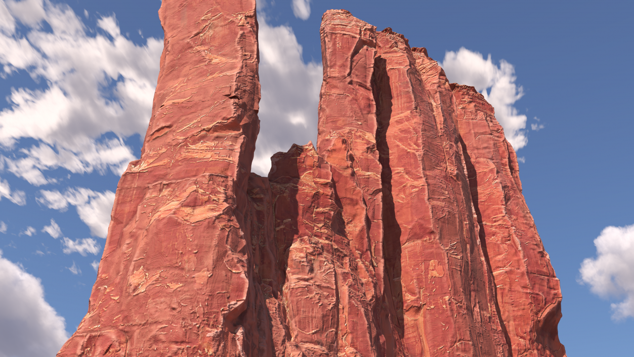 Monument Valley Mitten Buttes Rock Formation 3D model