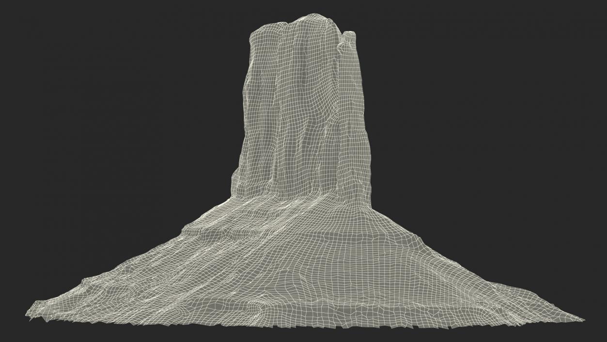 Monument Valley Mitten Buttes Rock Formation 3D model