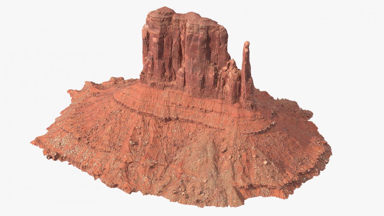 Monument Valley Mitten Buttes Rock Formation 3D model