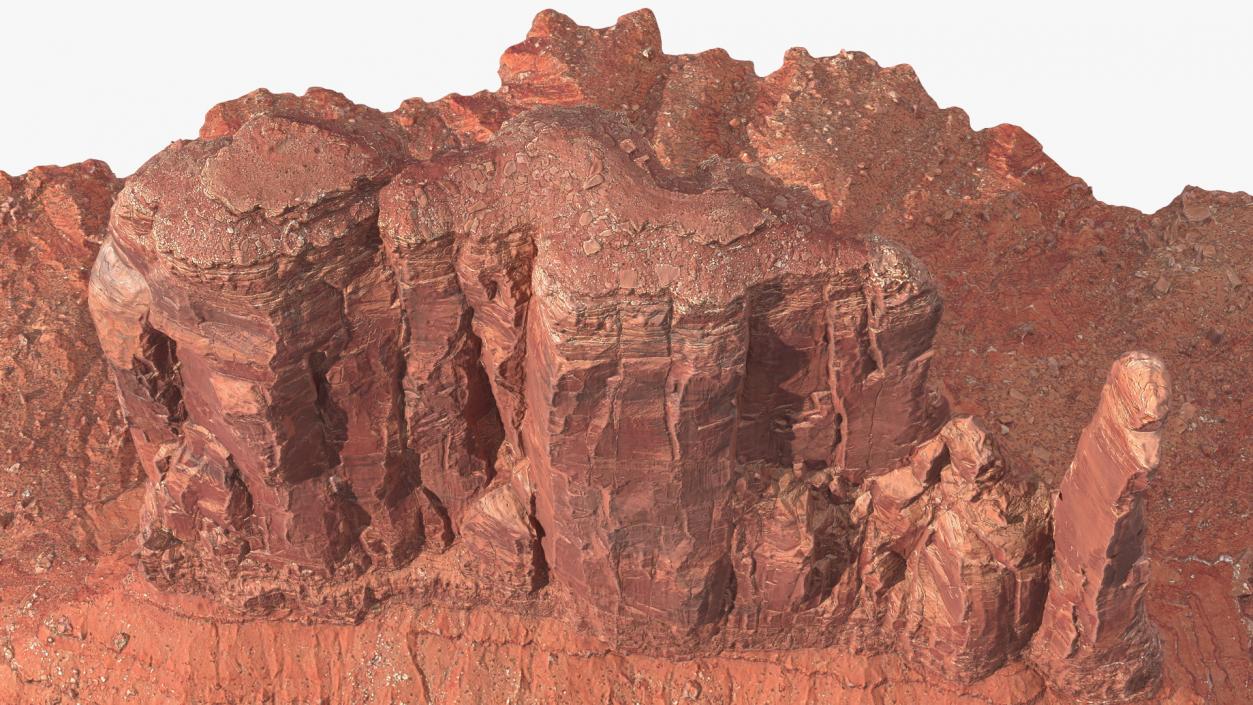 Monument Valley Mitten Buttes Rock Formation 3D model