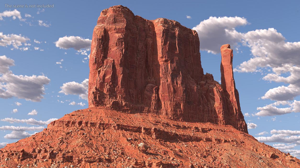 Monument Valley Mitten Buttes Rock Formation 3D model