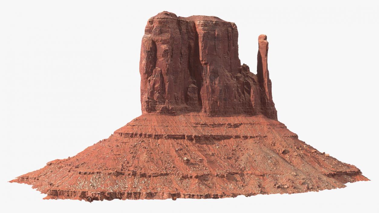 Monument Valley Mitten Buttes Rock Formation 3D model