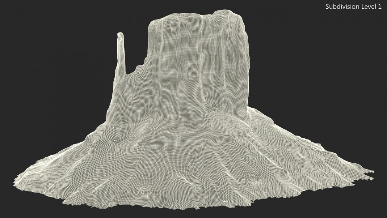 Monument Valley Mitten Buttes Rock Formation 3D model