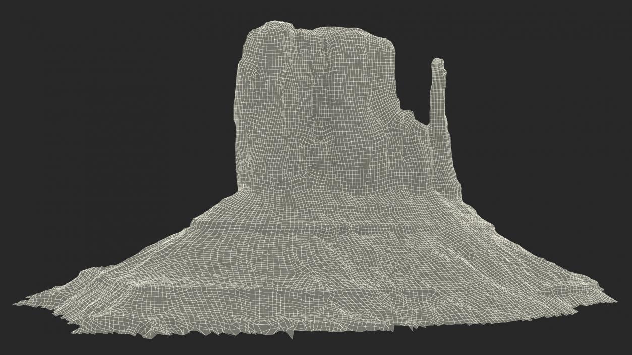 Monument Valley Mitten Buttes Rock Formation 3D model