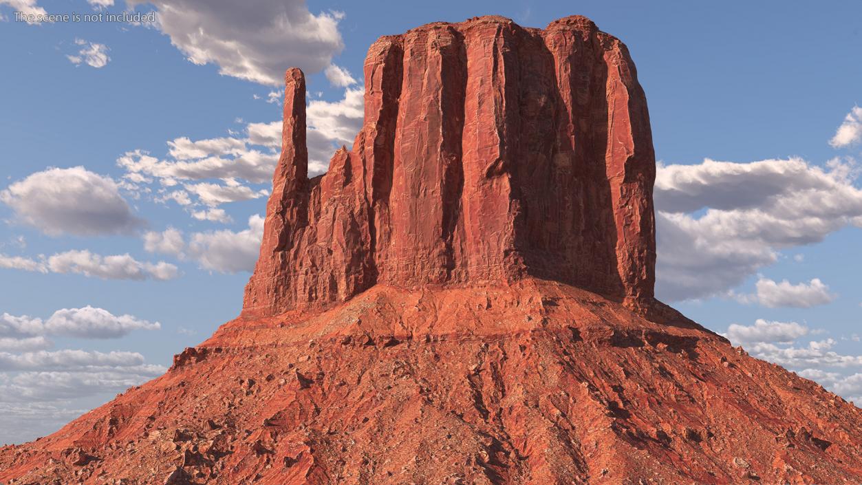 Monument Valley Mitten Buttes Rock Formation 3D model