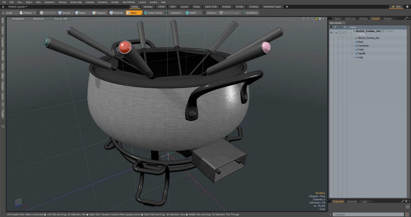 Electric Fondue Set 3D model