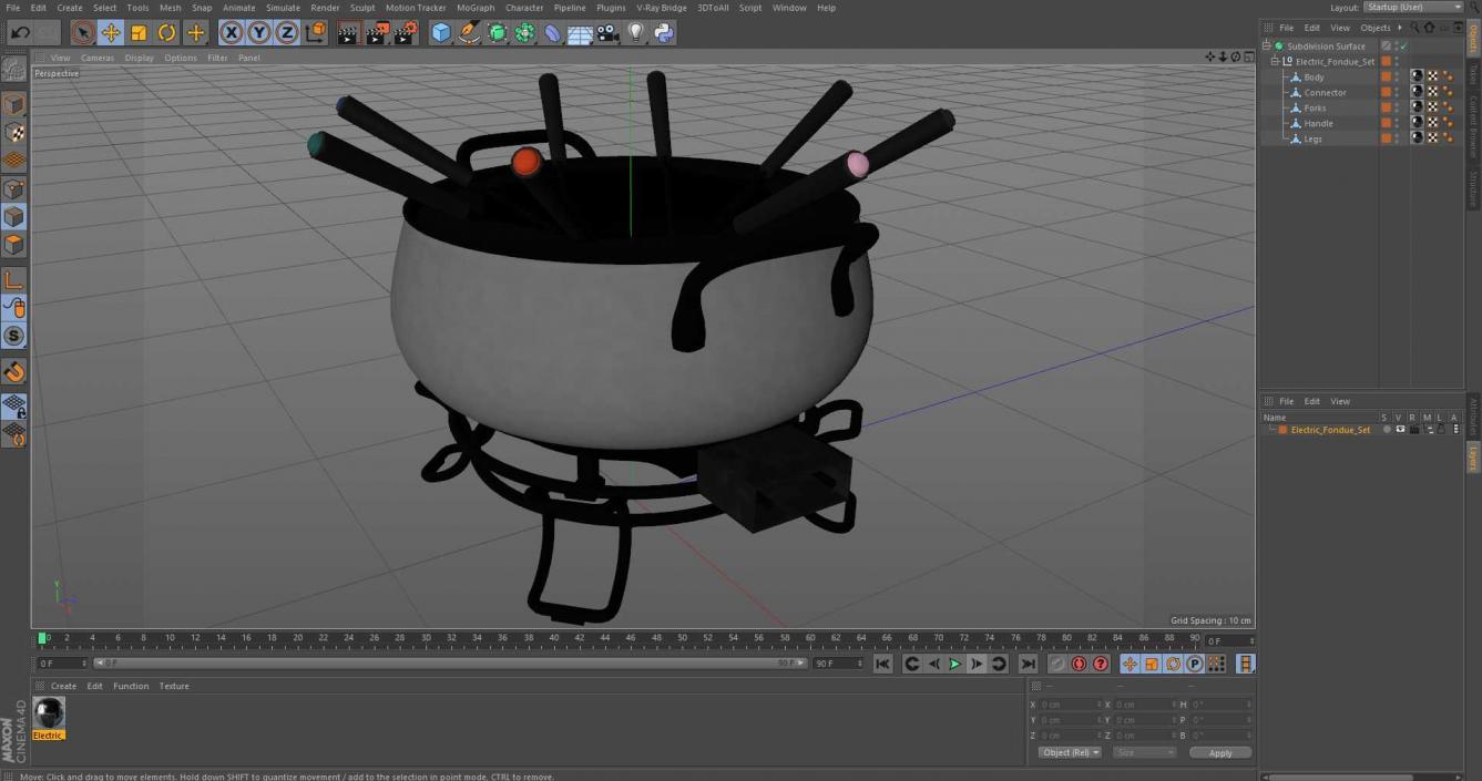 Electric Fondue Set 3D model