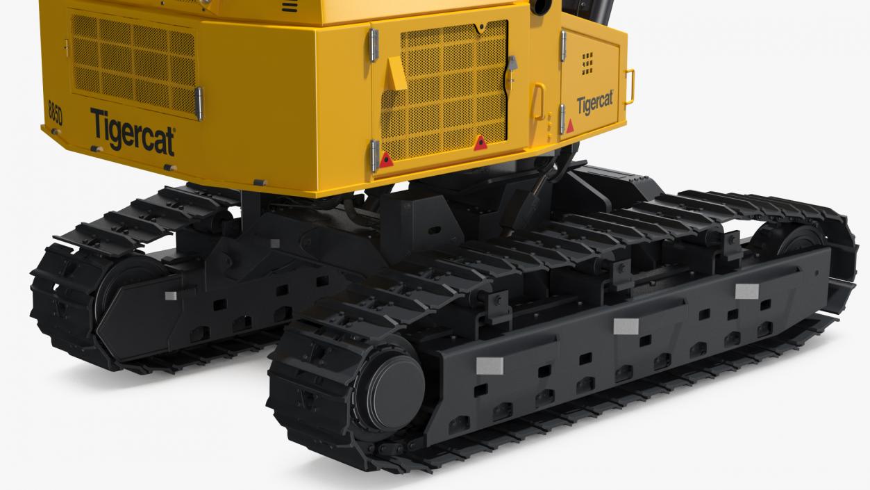 3D Tigercat 855D Tracked Feller Buncher Rigged model