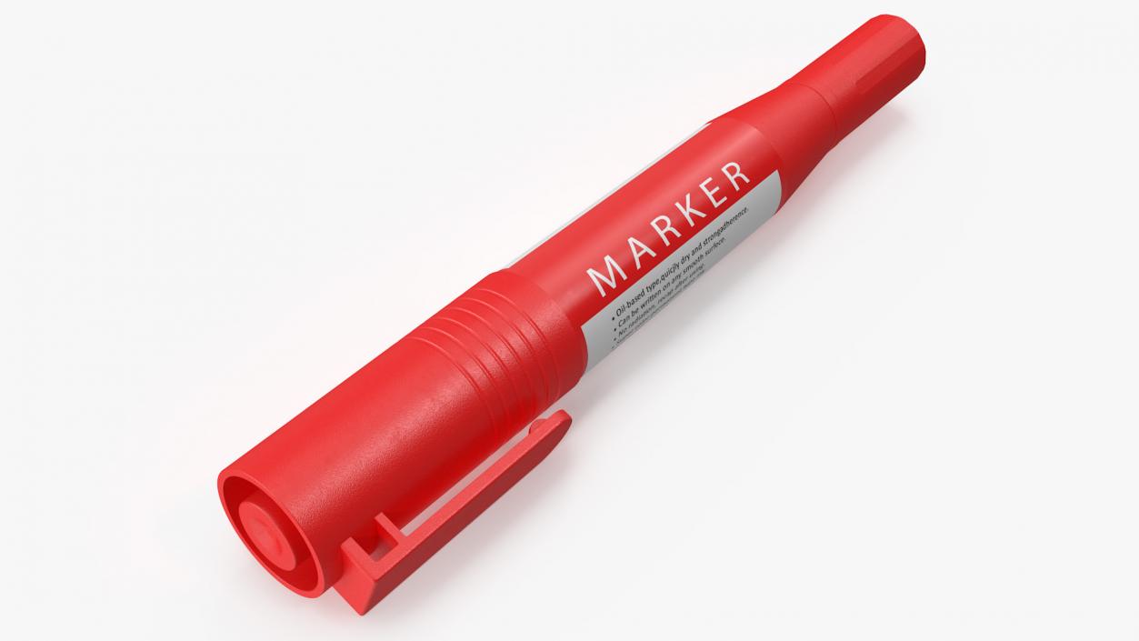 3D Double-Ended Marker Red model