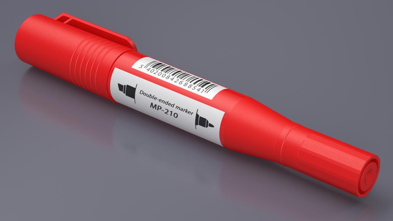 3D Double-Ended Marker Red model