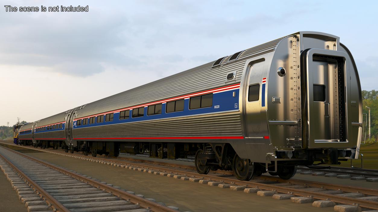 3D Passenger Train Amtrak California model