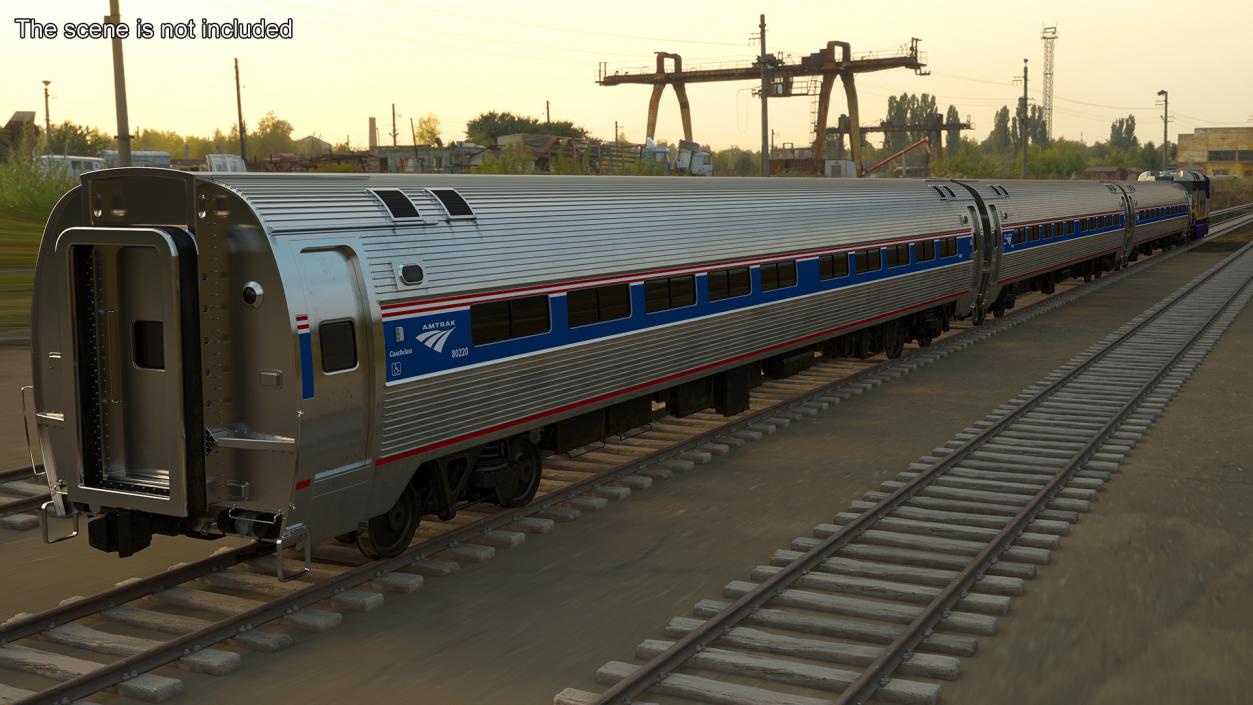 3D Passenger Train Amtrak California model