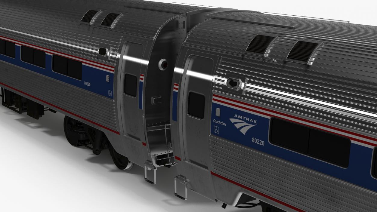 3D Passenger Train Amtrak California model